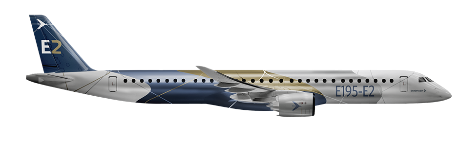 E195 E2 Embraer Commercial Jet