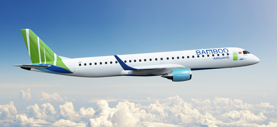 Bamboo Airways Flies First E195s in Vietnam