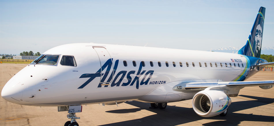 Alaska E175 on the ground