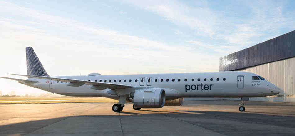 E195-E2 Porter Airlines on the ground